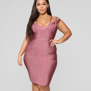 Bandage Dress - Dark Mauve